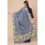 Generic Women's Art Silk Printed Dupatta (Blue, Length: 2.25 to 2.50 Mtr) - Image 5