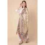 Generic Women's Art Silk Printed Dupatta (Gold, Length: 2.25 to 2.50 Mtr) - Image 4