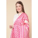 Generic Women's Art Silk Printed Dupatta (Pink, Length: 2.25 to 2.50 Mtr) - Image 2