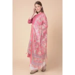 Art Silk Pink Dupatta - Angle 4