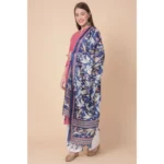 Generic Women's Art Silk Printed Dupatta (Blue, Length: 2.25 to 2.50 Mtr) - Image 2