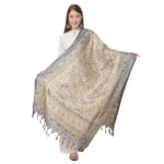 Grey Art Silk Printed Dupatta