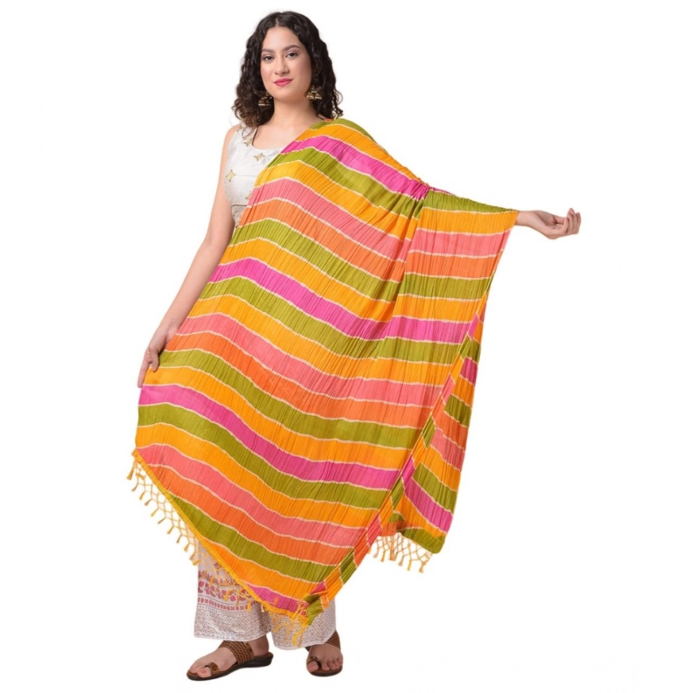 Multicolor Chanderi Printed Dupatta