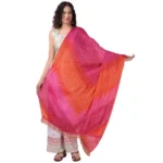 Multicolor Chanderi Printed Dupatta