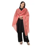 Peach Cotton Dupatta - Angle 2