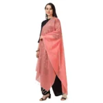 Peach Cotton Dupatta - Angle 5