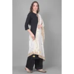 Generic Women's Velvet Gotta Patti Dupatta (White, Length: 2.25 to 2.50 Mtr) - Image 2
