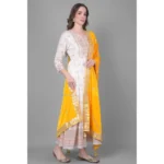 yellow velvet dupatta
