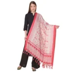 Red Art Silk Printed Dupatta