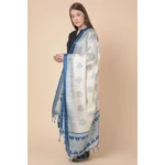 Generic Women's Art Silk Printed Dupatta (Turquoise, Length: 2.25 to 2.50 Mtr) - Image 3