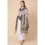 Generic Women's Art Silk Printed Dupatta (Black, Length: 2.25 to 2.50 Mtr) - Image 4