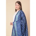 Generic Women's Art Silk Printed Dupatta (Blue, Length: 2.25 to 2.50 Mtr) - Image 2