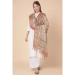 Generic Women's Art Silk Printed Dupatta (Gold, Length: 2.25 to 2.50 Mtr) - Image 3