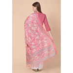 Art Silk Pink Dupatta - Angle 5
