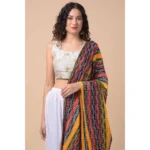 Generic Women's Chanderi Printed Dupatta (Multicolor, Length: 2.25 to 2.50 Mtr) - Image 2