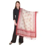 Maroon Art Silk Printed Dupatta for Women