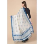 Generic Women's Art Silk Printed Dupatta (Turquoise, Length: 2.25 to 2.50 Mtr) - Image 4