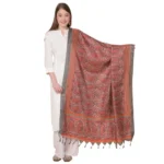 Orange Art Silk Printed Dupatta for Women