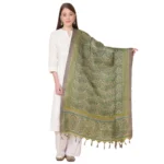 Green Art Silk Printed Dupatta for Women