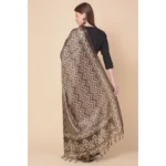 Generic Women's Art Silk Printed Dupatta (Brown, Length: 2.25 to 2.50 Mtr) - Image 3