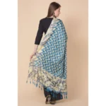 Generic Women's Art Silk Printed Dupatta (Blue, Length: 2.25 to 2.50 Mtr) - Image 5