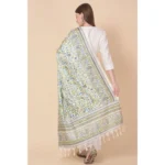 Generic Women's Art Silk Printed Dupatta (Grey, Length: 2.25 to 2.50 Mtr) - Image 5