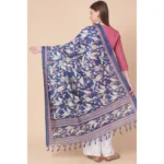 Generic Women's Art Silk Printed Dupatta (Blue, Length: 2.25 to 2.50 Mtr) - Image 5