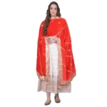 Red Velvet Gotta Patti Dupatta for Women
