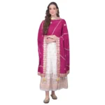 Purple Velvet Gotta Patti Dupatta for Women