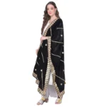 Black Velvet Gotta Patti Dupatta for Women