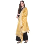 Gold Velvet Gotta Patti Dupatta for Women