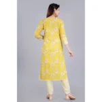 Yellow Rayon Kurti Set - Angle 4