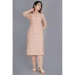 Womens Printed Rayon Kurti Set - Angle 4