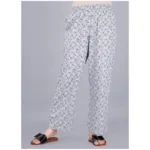 Generic Women's Casual Half Sleeve Printed Viscose Rayon Shirt With Pyjama Pant Night Suit Set (Grey) - Image 3