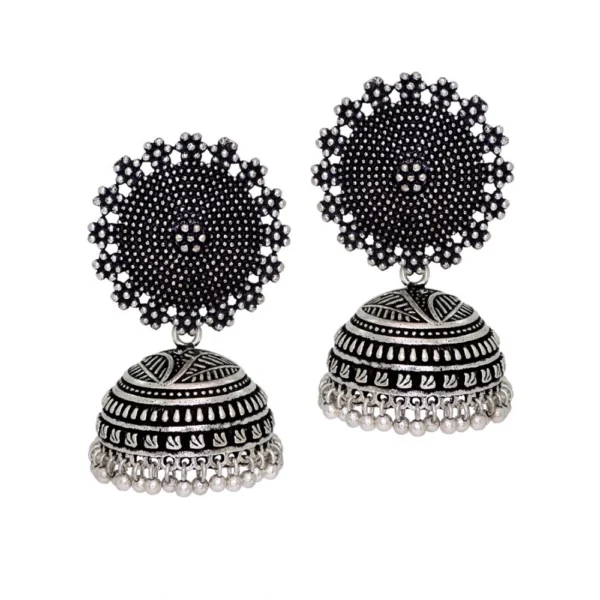 oxidised jhumka earrings