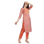Peach Rayon Kurti Set