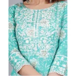 Sea Green Kurti Set - Angle 2