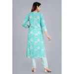 Sea Green Kurti Set - Angle 6