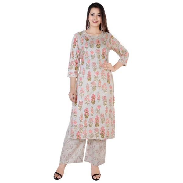 Rayon Kurti Palazzo Set