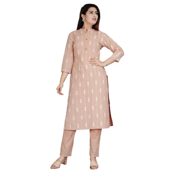 Womens Printed Rayon Kurti Set