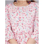 Generic Women's Casual 3/4 Sleeve Printed Viscose Maternity Feeding Kurti (Baby Pink) - Image 6