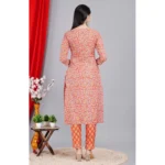 Peach Rayon Kurti Set - Angle 2
