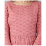 Generic Women's Casual 3/4 Sleeve Printed Viscose Maternity Feeding Kurti (Pink) - Image 2