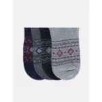 Generic 4 Pairs Men's Casual Cotton Blended Printed Mid-Calf length Socks (Assorted) - Image 2