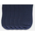 Generic 5 Pairs Unisex Casual Cotton Blended Solid Ankle length Socks (Navy) - Image 2