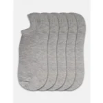 Generic 5 Pairs Unisex Casual Cotton Blended Solid Ankle length Socks (Light Grey) - Image 3