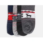 Generic 4 Pairs Men's Casual Cotton Blended Printed Mid-Calf length Socks (Assorted) - Image 2