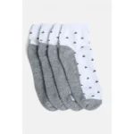 Generic 4 Pairs Men's Casual Cotton Blended Printed Mid-Calf length Socks (White) - Image 3