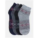 Generic 4 Pairs Men's Casual Cotton Blended Printed Mid-Calf length Socks (Assorted) - Image 3