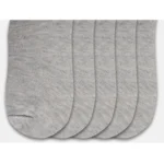 Generic 5 Pairs Unisex Casual Cotton Blended Solid Ankle length Socks (Light Grey) - Image 2